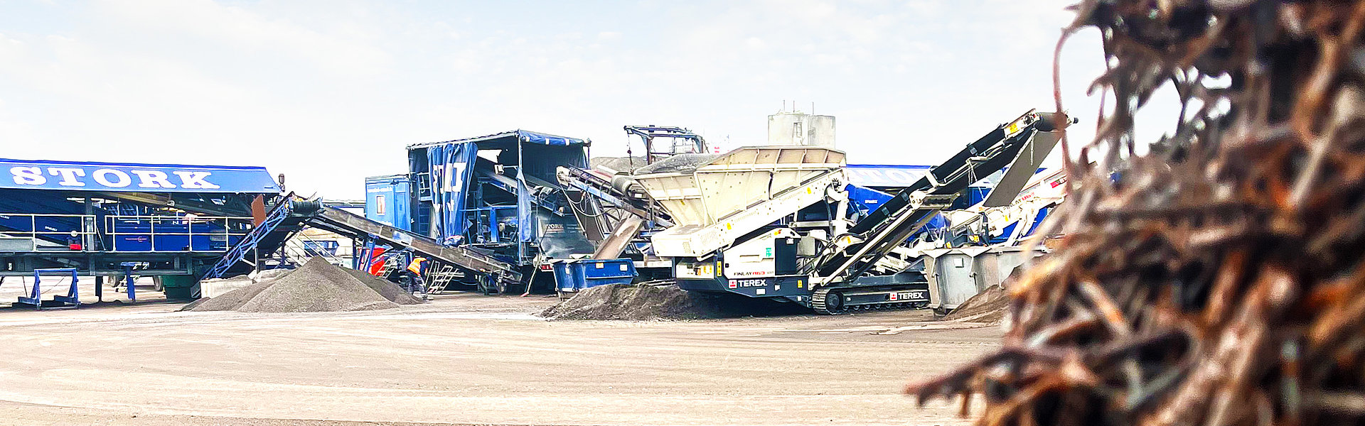 mobile Aufbereitungsanlage zur Aufbereitung von mineralischen Abfällen 